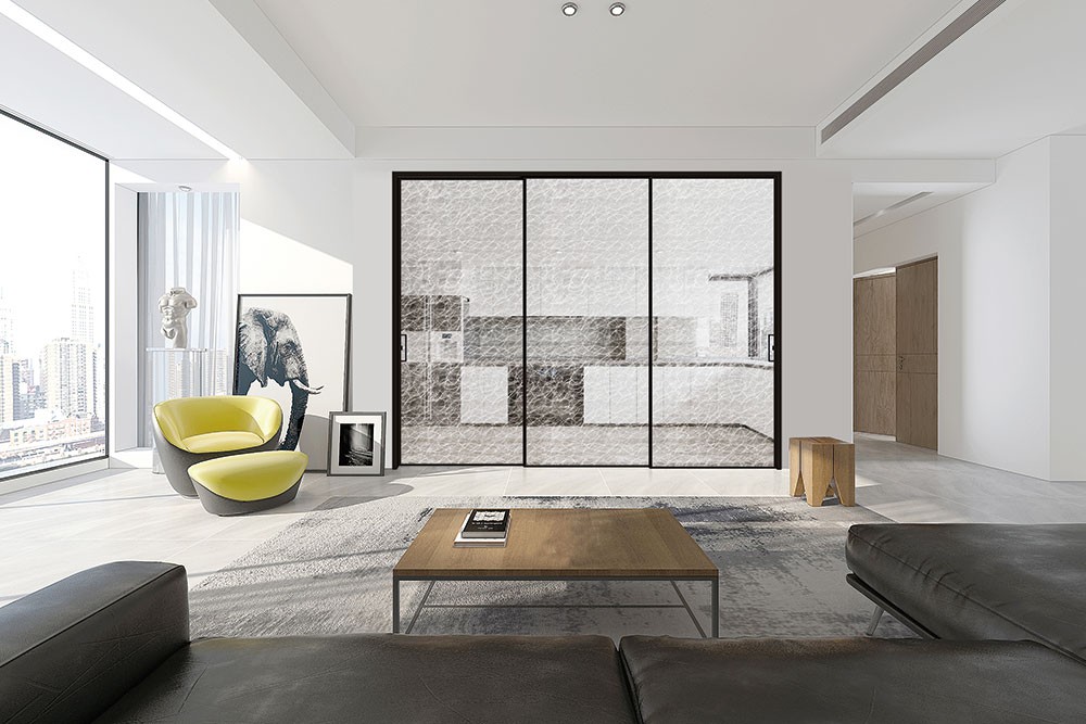 16极窄三联动吊趟-瓷泳黑