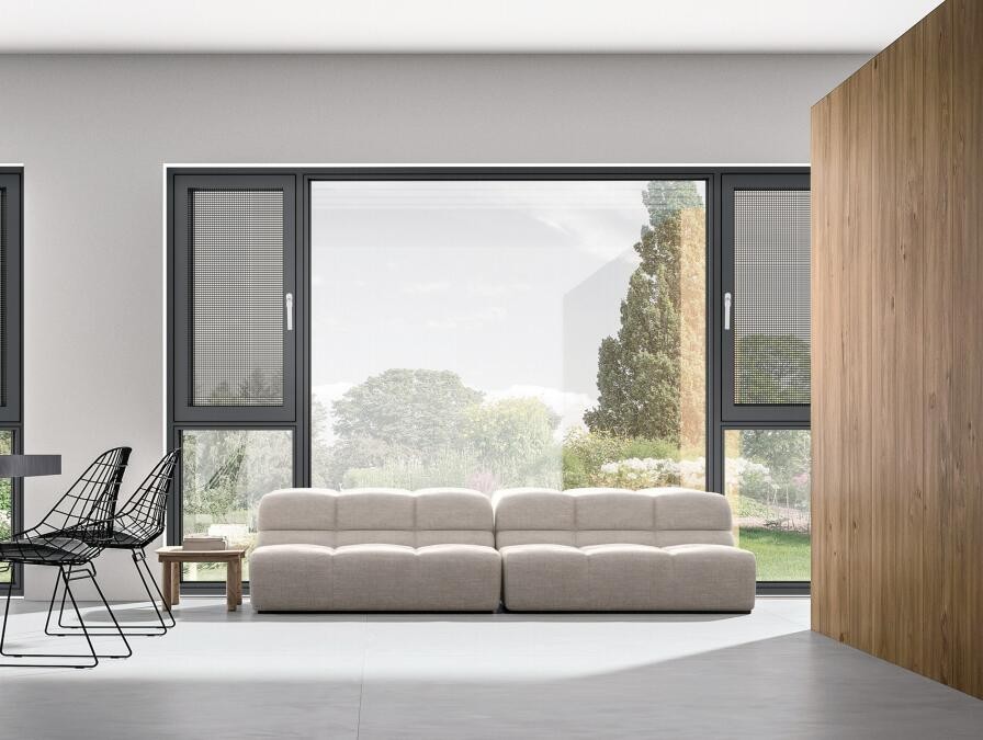 130断桥窗纱一体